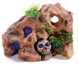 Classic Larva Rock Skull 11" Light & Air Ornament 2991