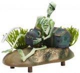 Penn Plax Skeleton With Jug & Treasure Chest